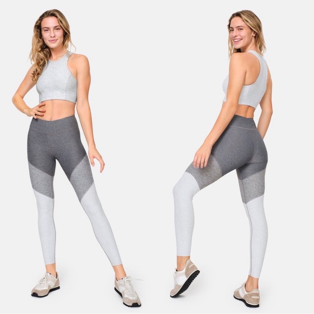 Outdoor Voices grey crop top and leggings set NWOT